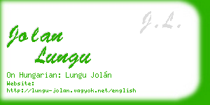 jolan lungu business card